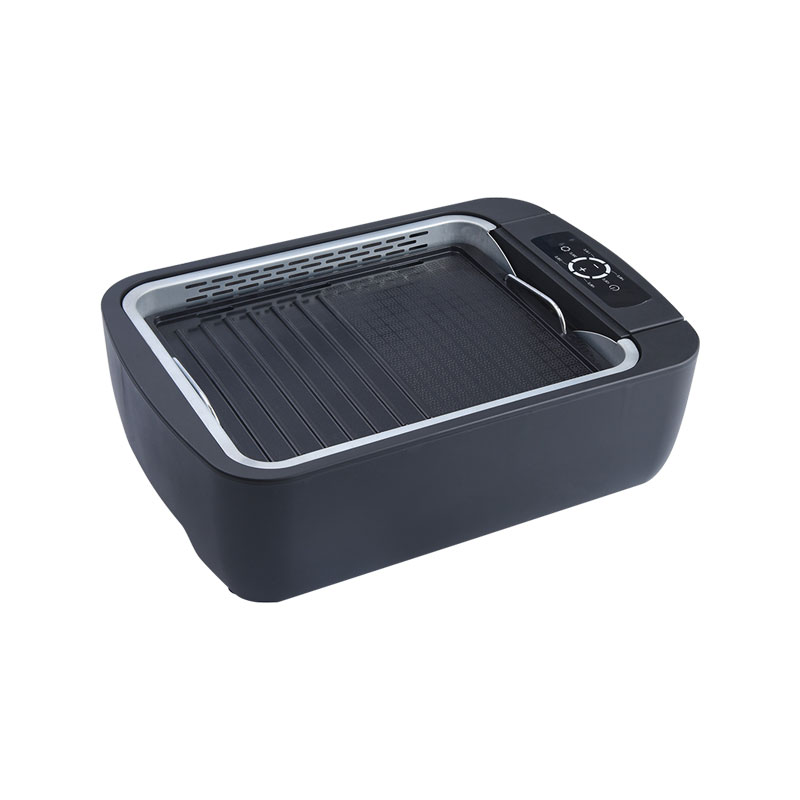 Sraith Gan Smoke: WT-ISG802 Pan Grill BBQ Leictreach Gan Deatach Le Rialú Teocht
