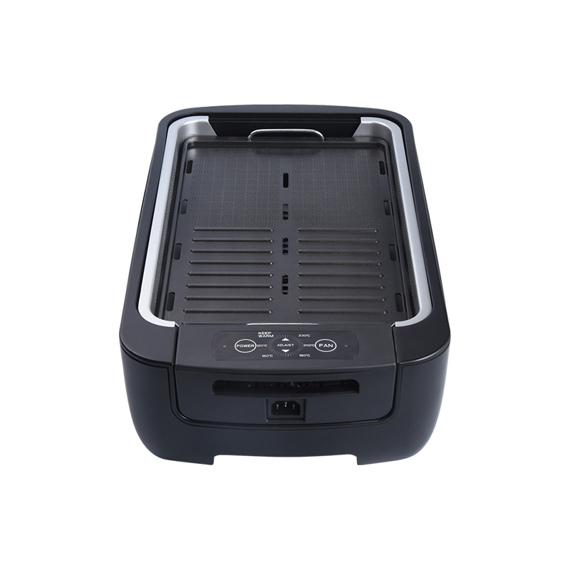 Sraith Gan Smoke: WT-ISG802 Pan Grill BBQ Leictreach Gan Deatach Le Rialú Teocht